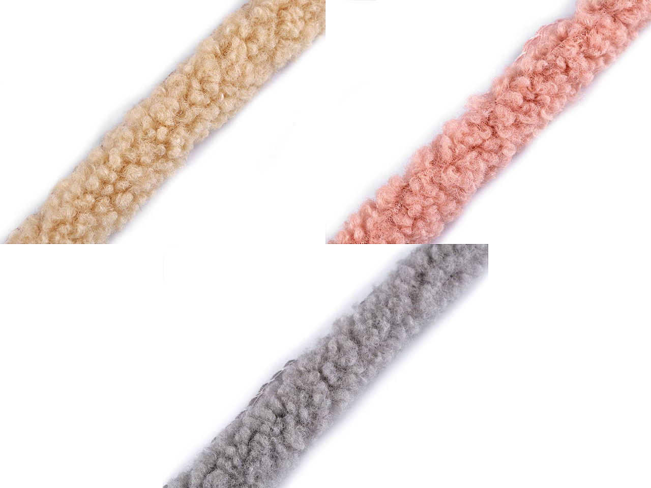 Bordura imitatie miel, latime 3,5 cm - Roz pudrat (1 Metru)