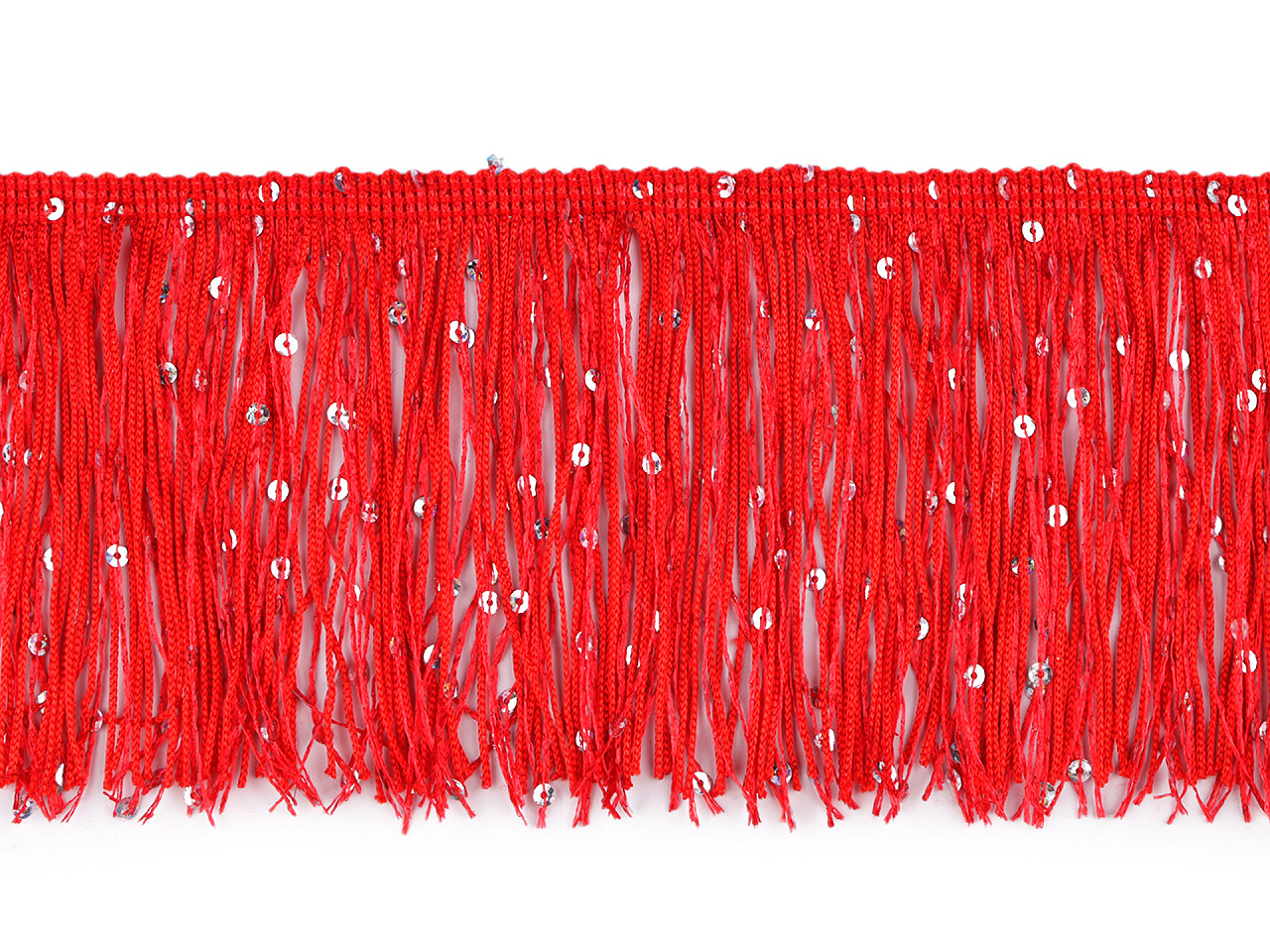 Franjuri cu paiete 10 cm - Alb (1 Metru)