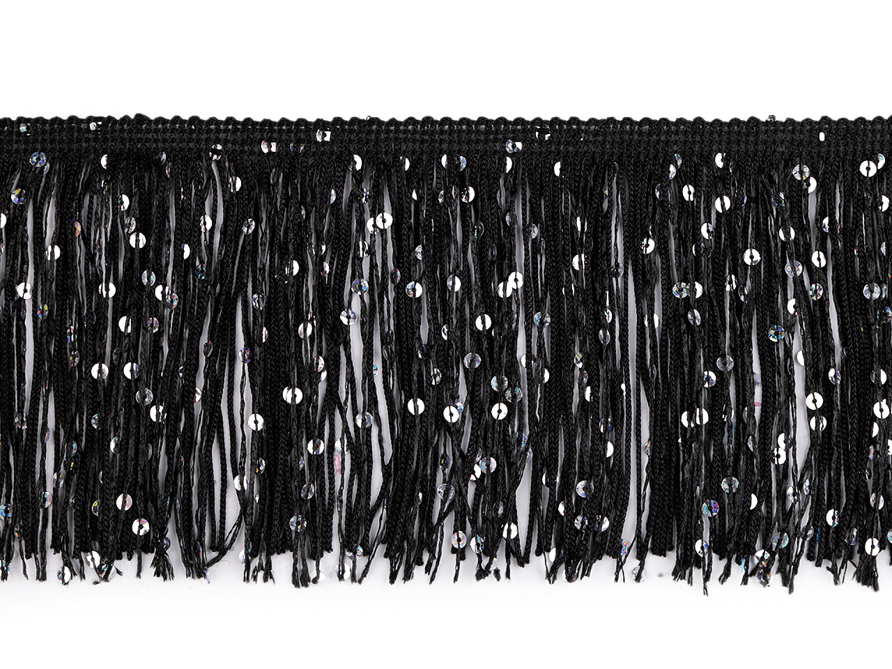 Franjuri cu paiete 10 cm - Alb (1 Metru)