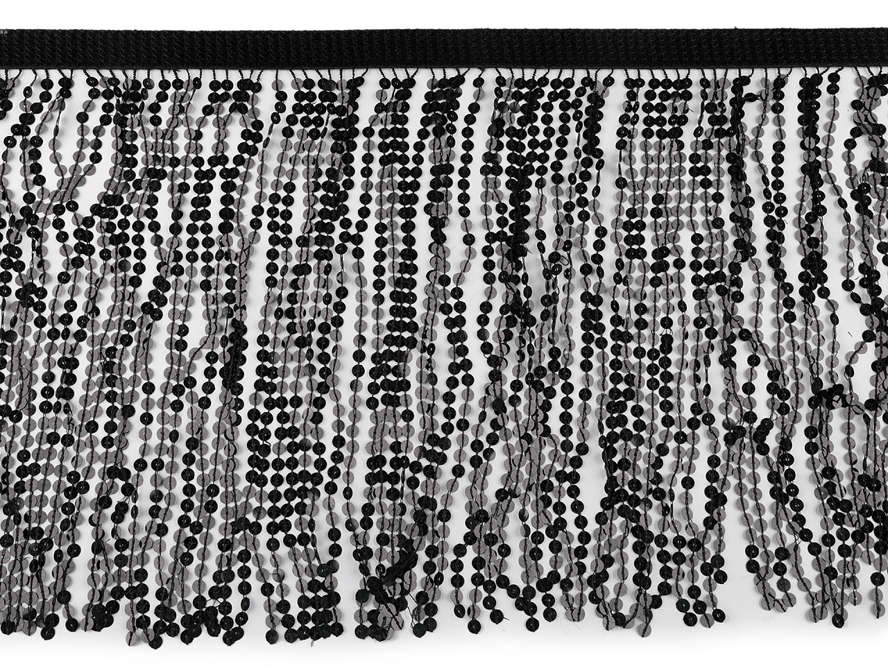 Franjuri cu paiete holografice, latime 30 cm - Argintiu (1 Metru)