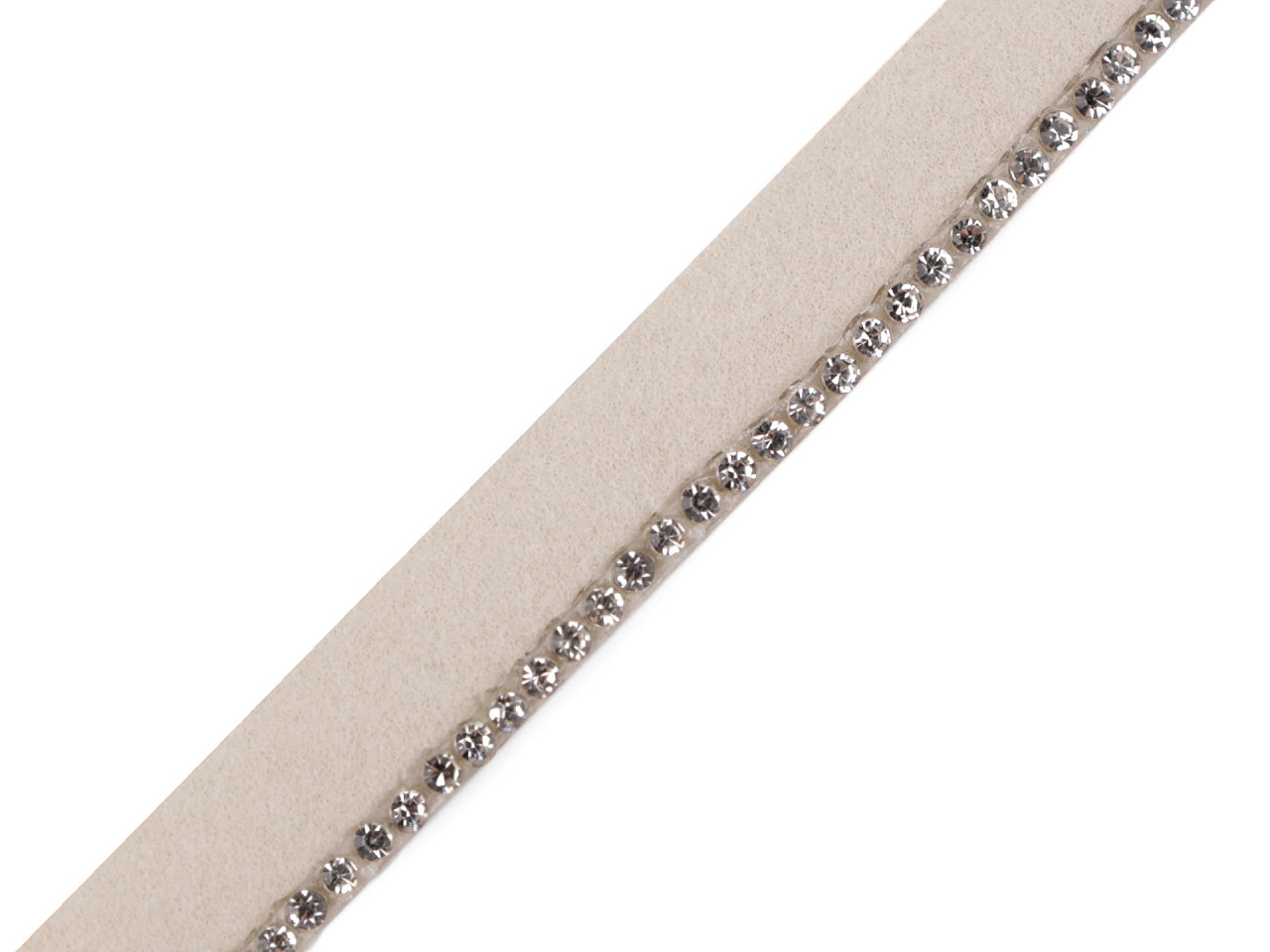 Paspoal cu strasuri 10 cm - Crem deschis (1 Metru)