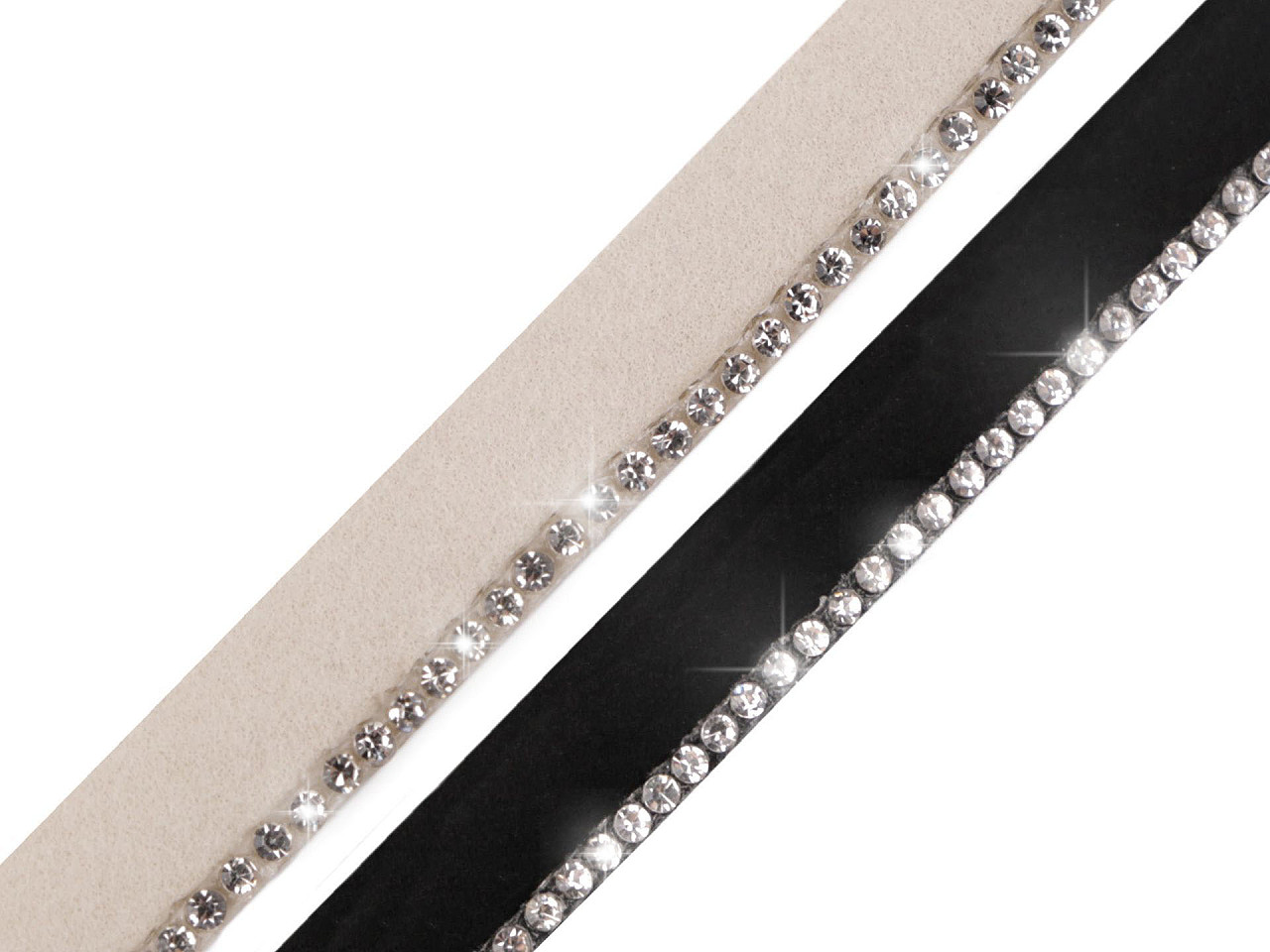 Paspoal cu strasuri 10 cm - Crem deschis (1 Metru)