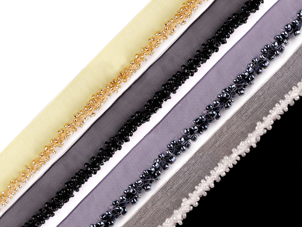 Paspoal / vipușcă cu mărgele 15 mm - Roz pudrat (1 Metru)