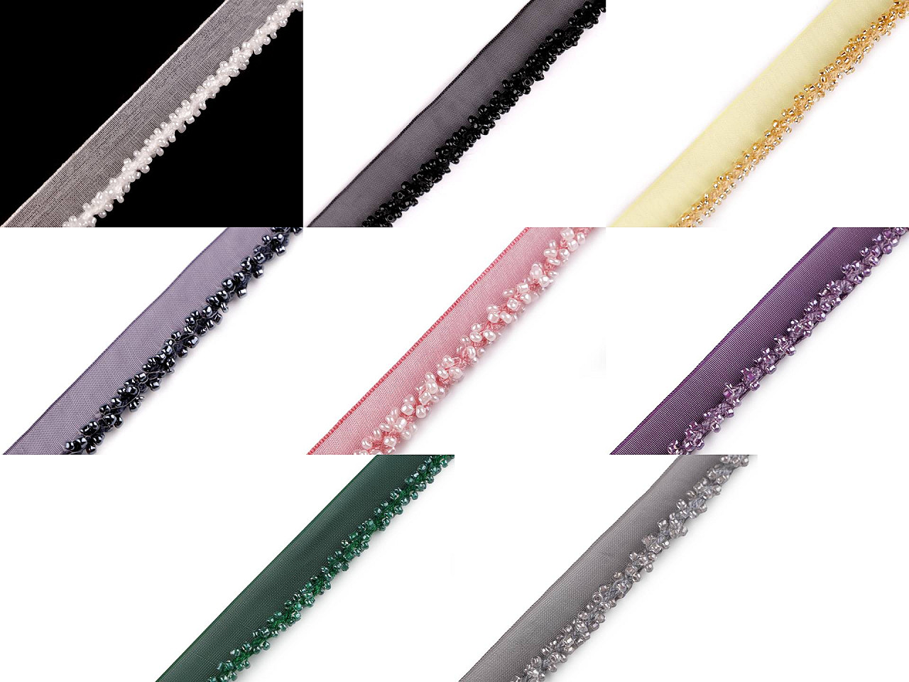 Paspoal / vipușcă cu mărgele 15 mm - Roz pudrat (1 Metru)