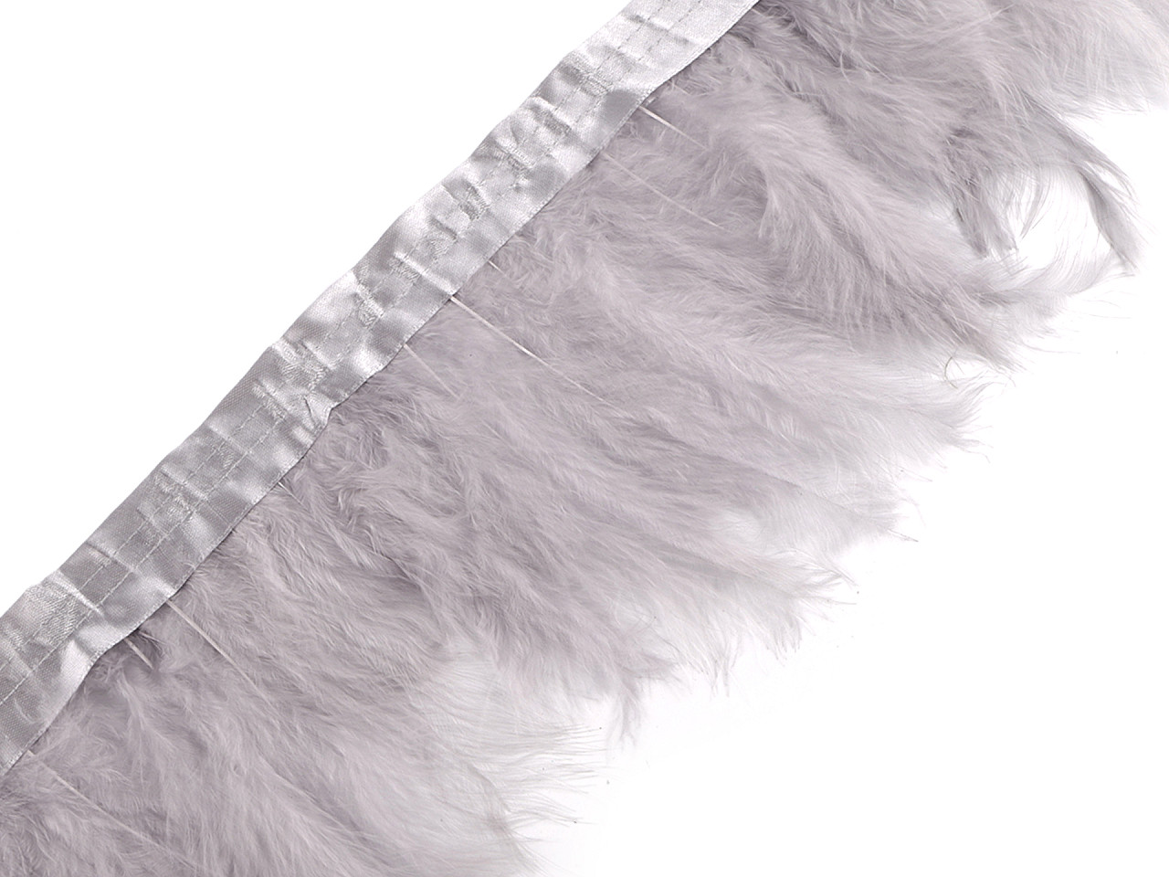 Bandă din pene de curcan, latime 9-12 cm - Off white (2 Metri)