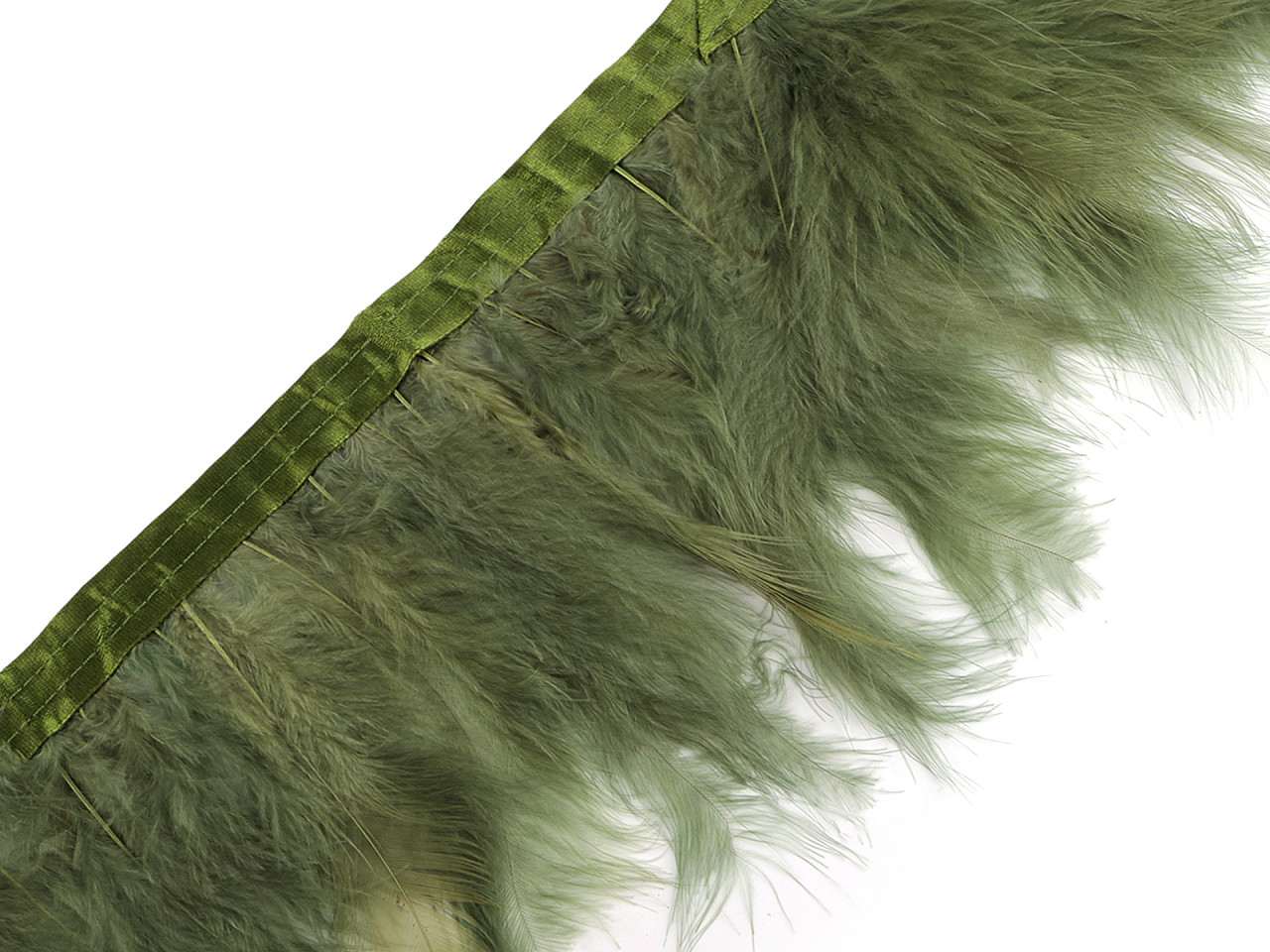 Bandă din pene de curcan, latime 9-12 cm - Off white (2 Metri)