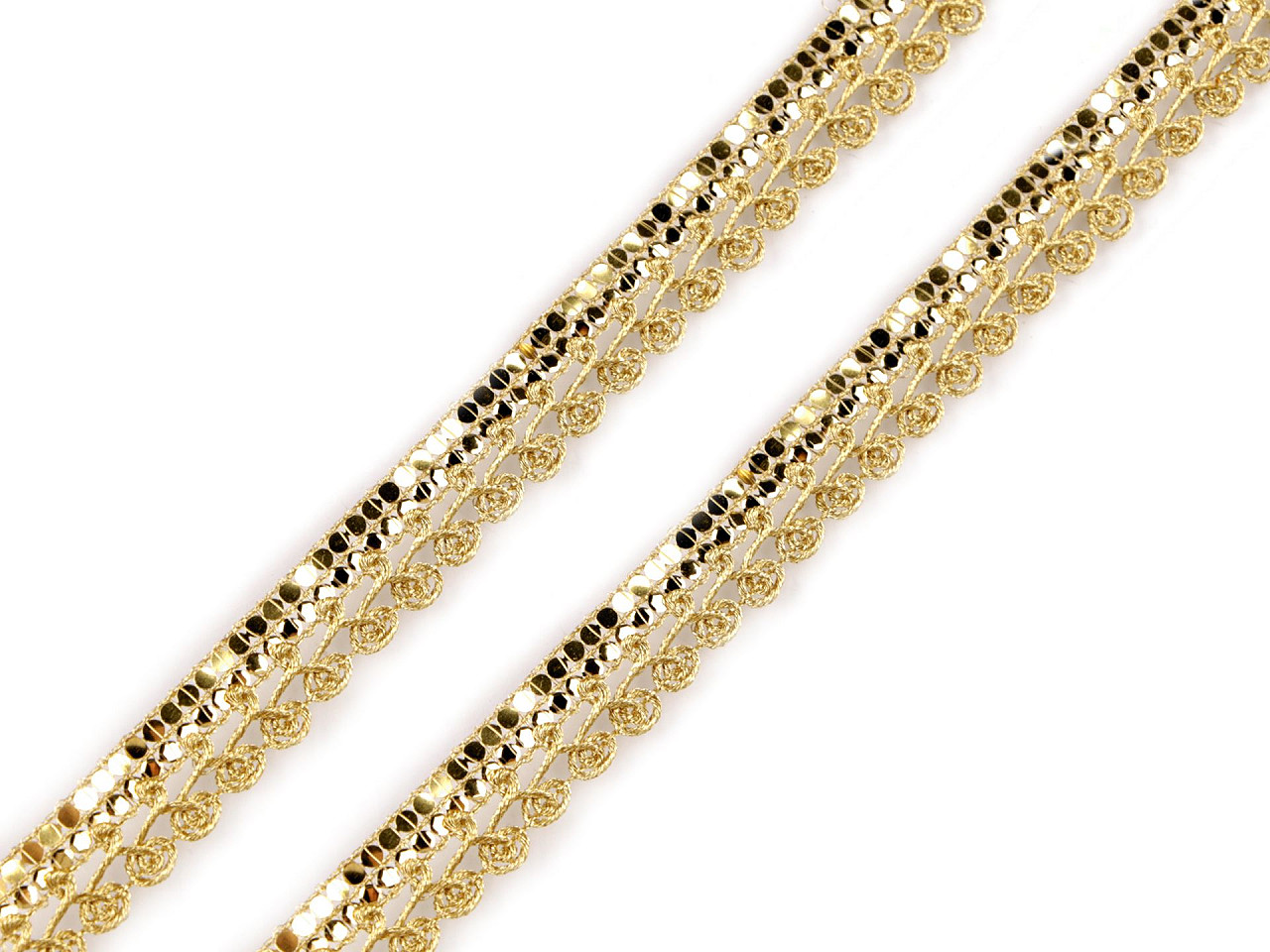 Galon cu paiete, latime 16 mm - Auriu (1 Metru)