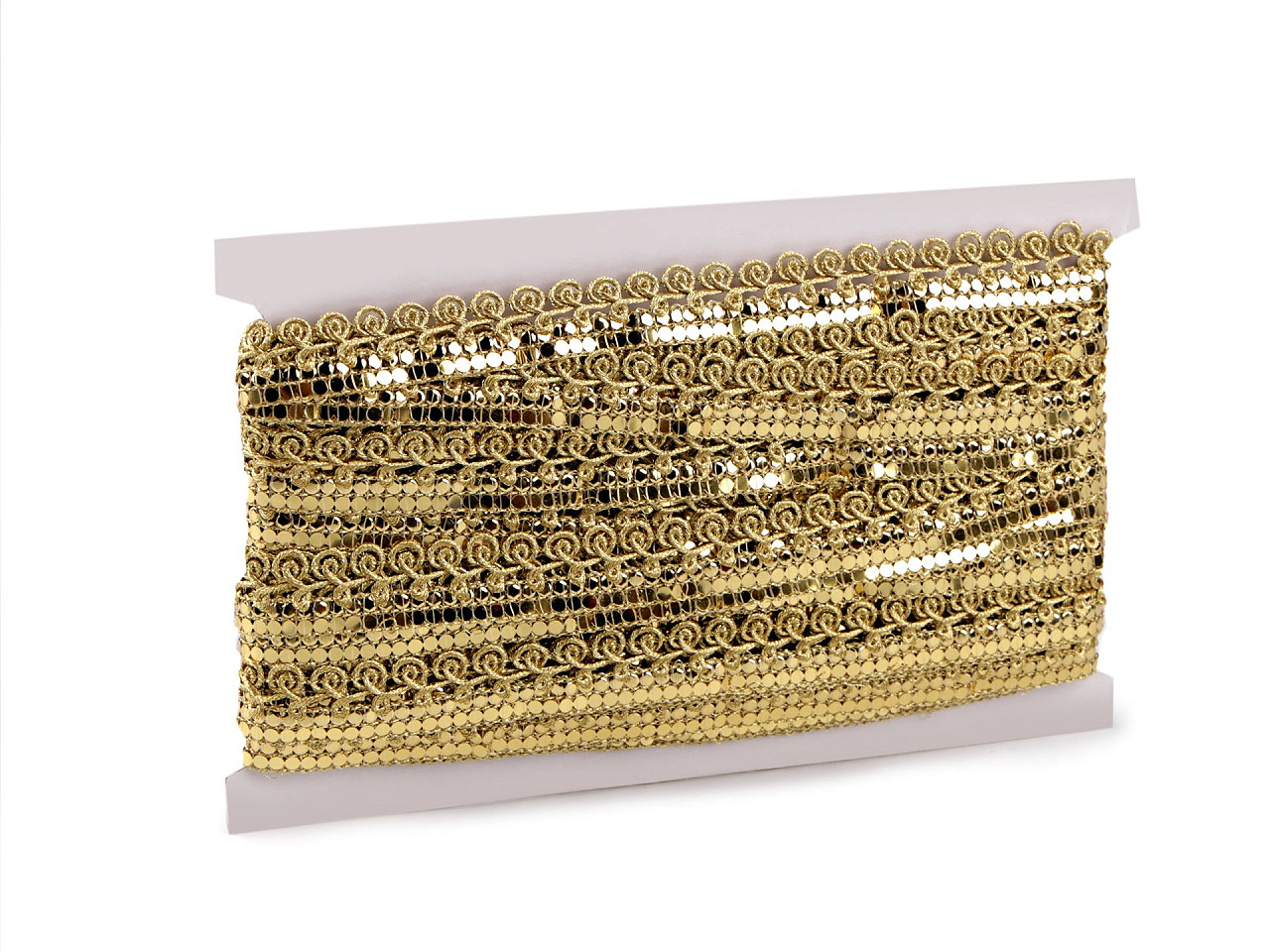 Galon cu paiete, latime 16 mm - Auriu (1 Metru)