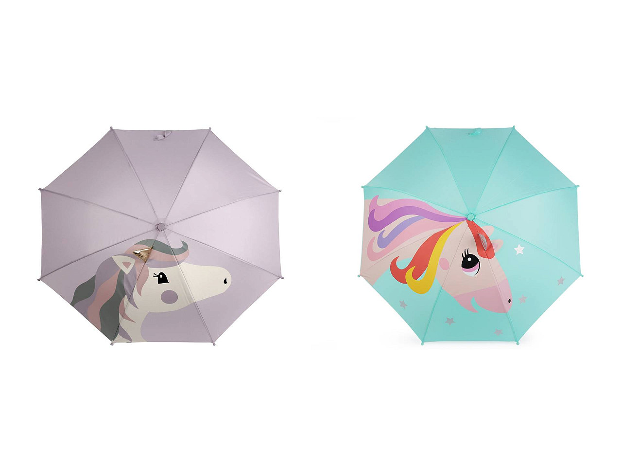 Umbrelă pentru copii unicorn, dinozaur - Verde mentă (1 Bucată)