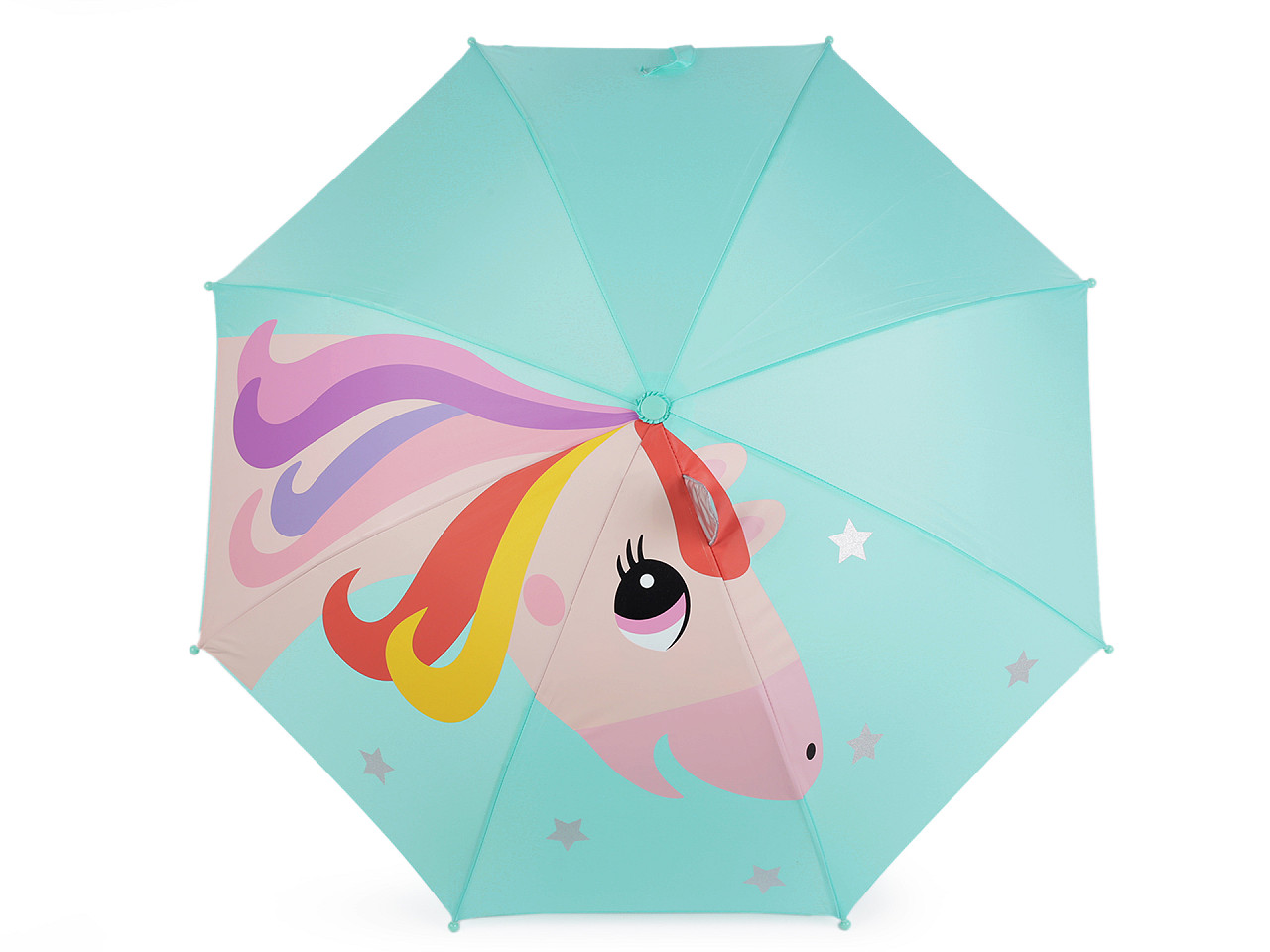 Umbrelă pentru copii unicorn, dinozaur - Verde mentă (1 Bucată)