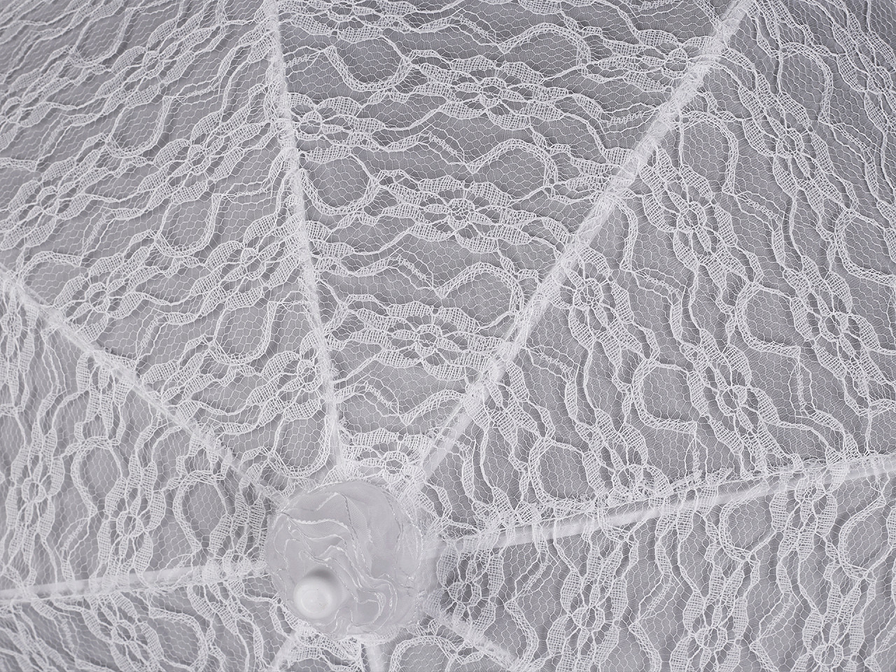 Umbrela de nunta din dantela - Alb (1 Bucată)