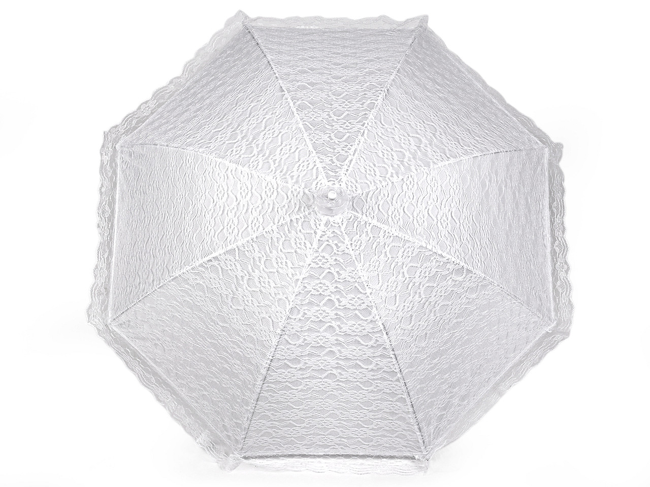 Umbrela de nunta din dantela - Alb (1 Bucată)