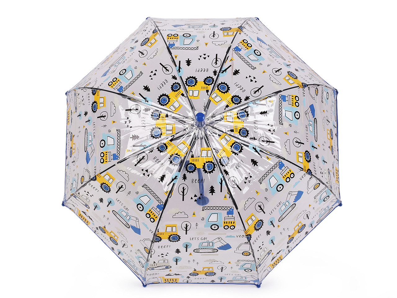 Umbrelă transparentă copii - Galben (1 Bucată)