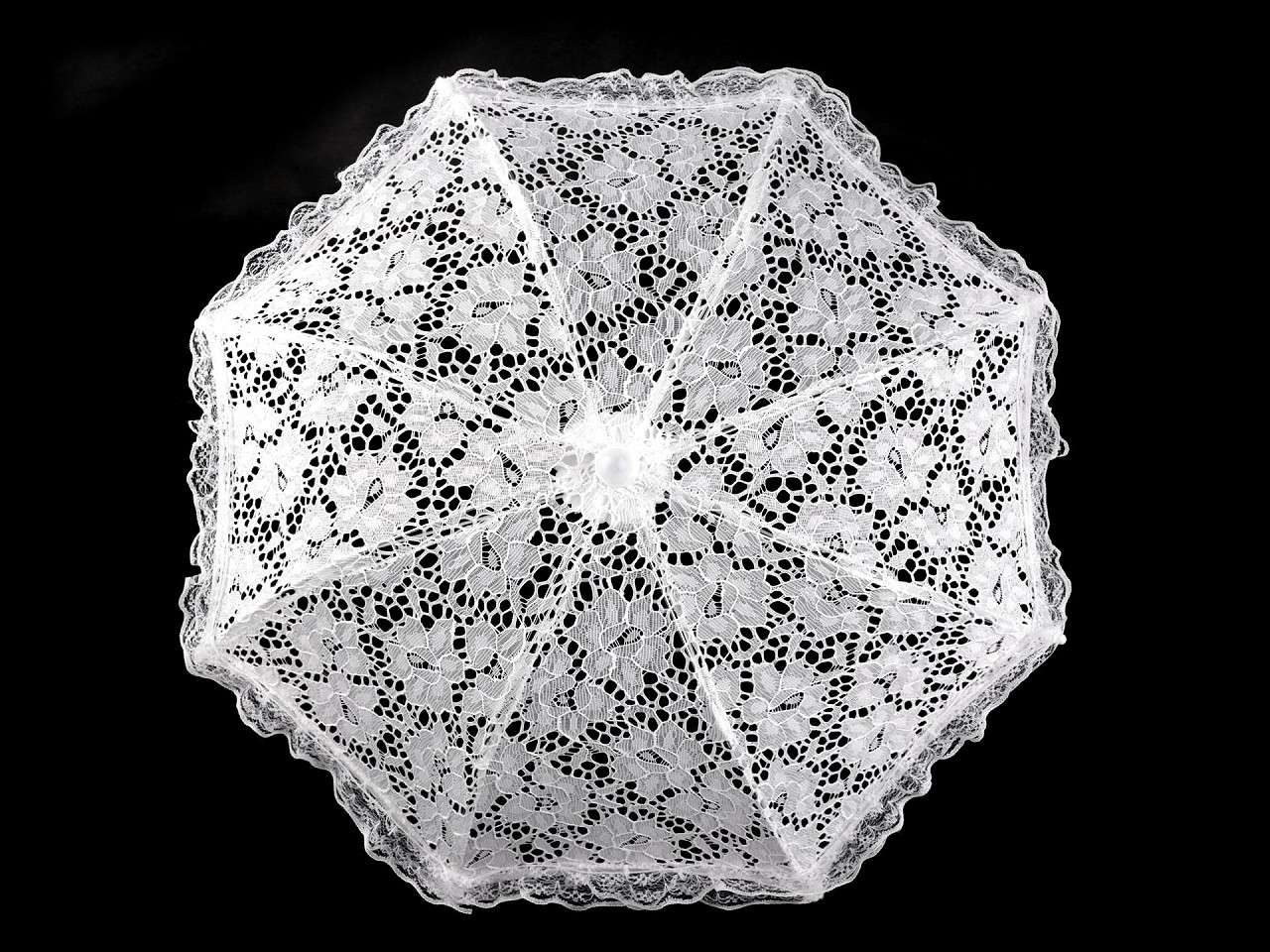 Mini umbrela de nunta din dantela pentru domnisoare de onoare - Off white (1 Bucată)