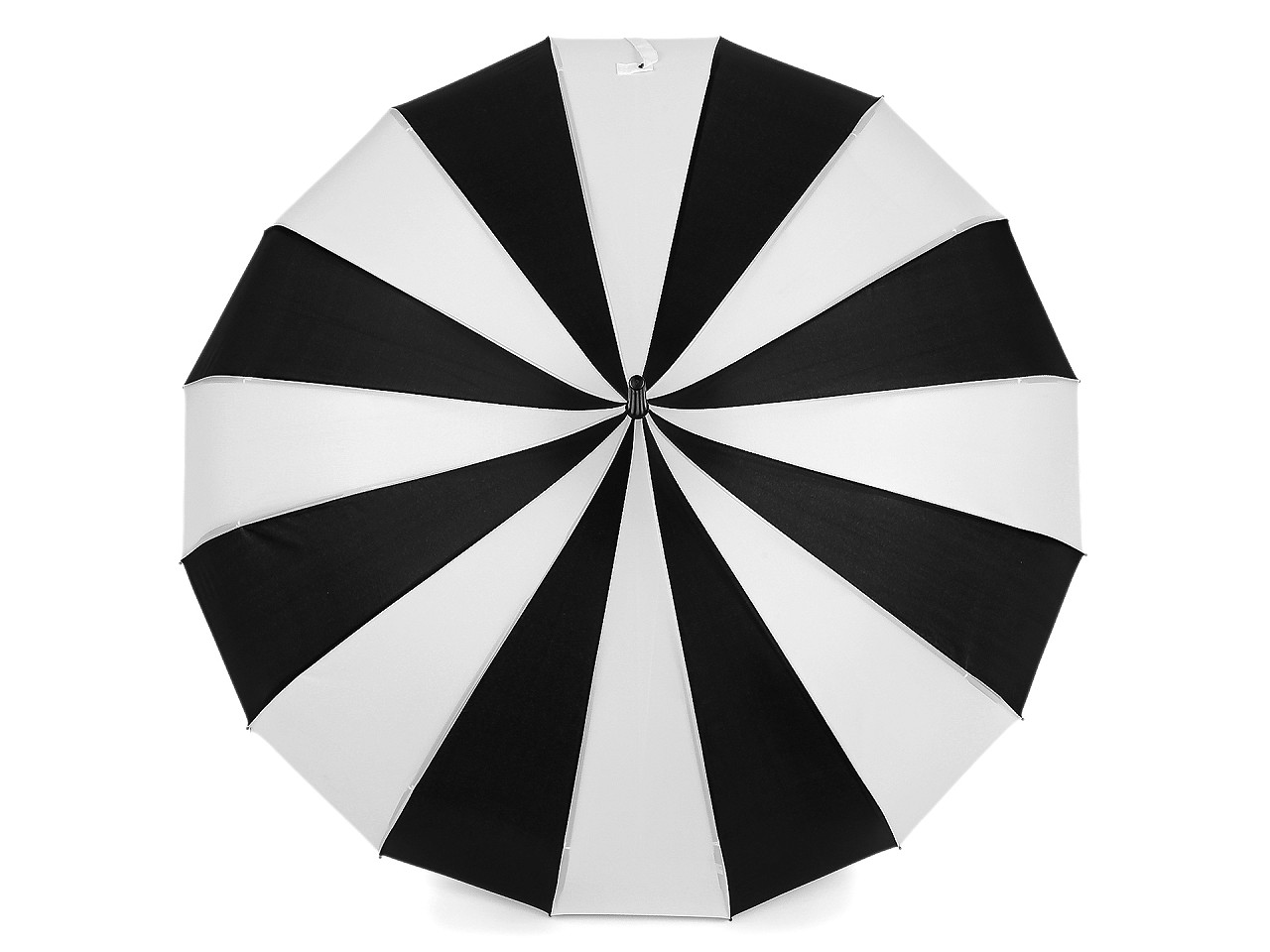 Umbrela dama cu maner din piele - Alb-negru (1 Bucată)