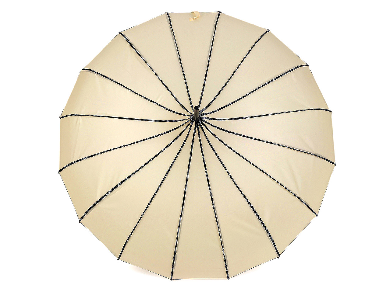 Umbrela dama cu maner din piele - Alb-negru (1 Bucată)