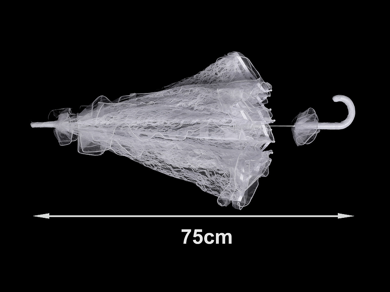 Umbrela de nunta din dantela - Alb (1 Bucată)