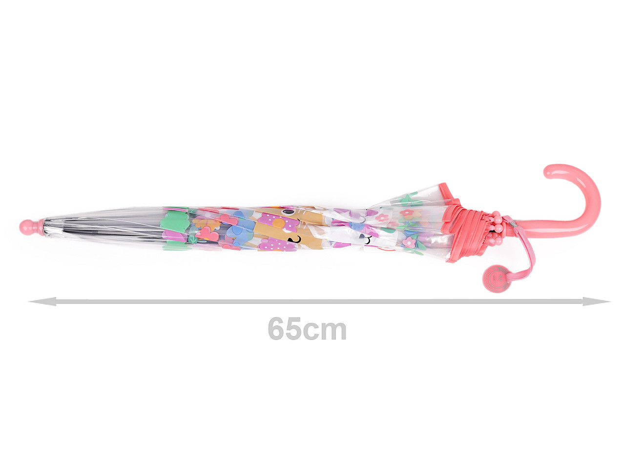 Umbrela transparenta pentru copii - Mov deschis (1 Bucată)