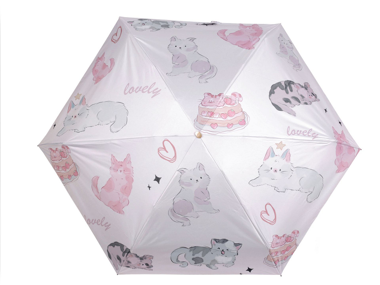 Umbrelă pliabilă mini pentru femei - Roz pudrat (1 Bucată)