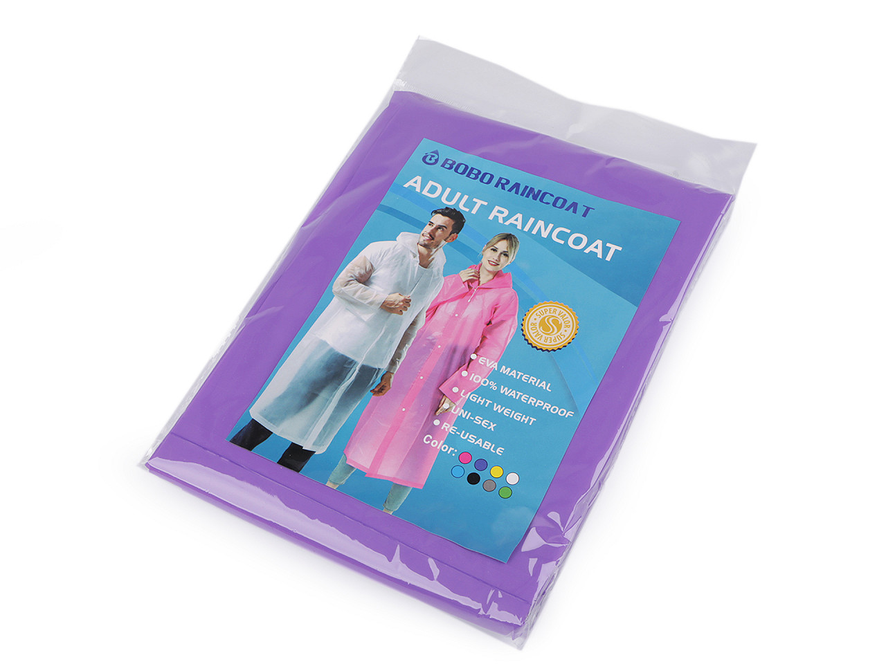 Pelerină de ploaie pentru adulți - Negru (1 Bucată)