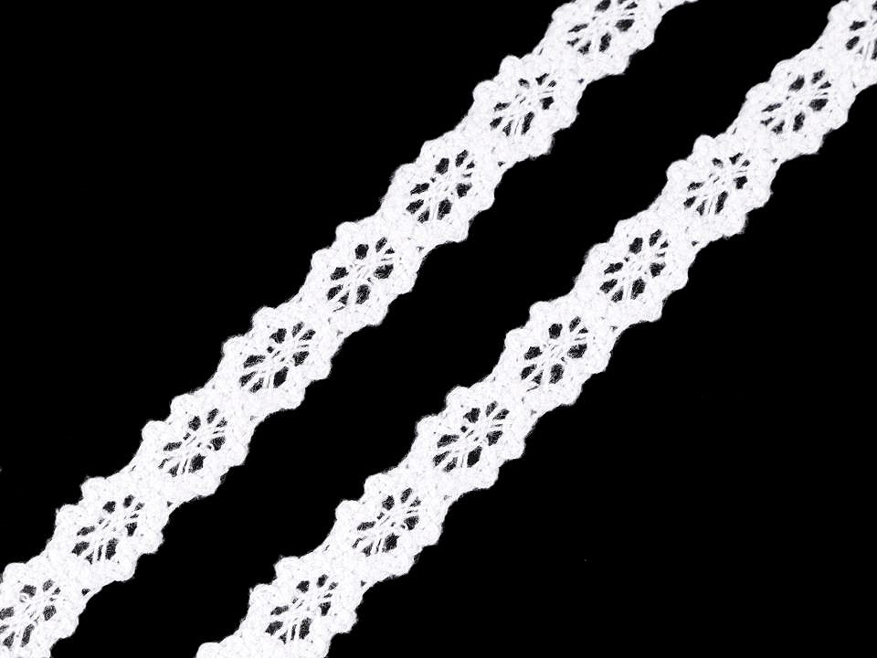 Dantelă bumbac croşetată, lățime 12 mm - Roșu (1 Metru)