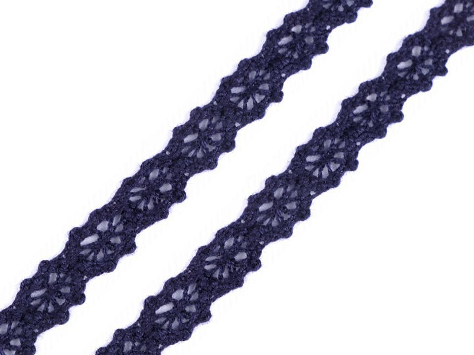 Dantelă bumbac croşetată, lățime 12 mm - Roșu (1 Metru)