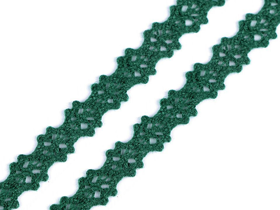 Dantelă bumbac croşetată, lățime 12 mm - Roșu (1 Metru)