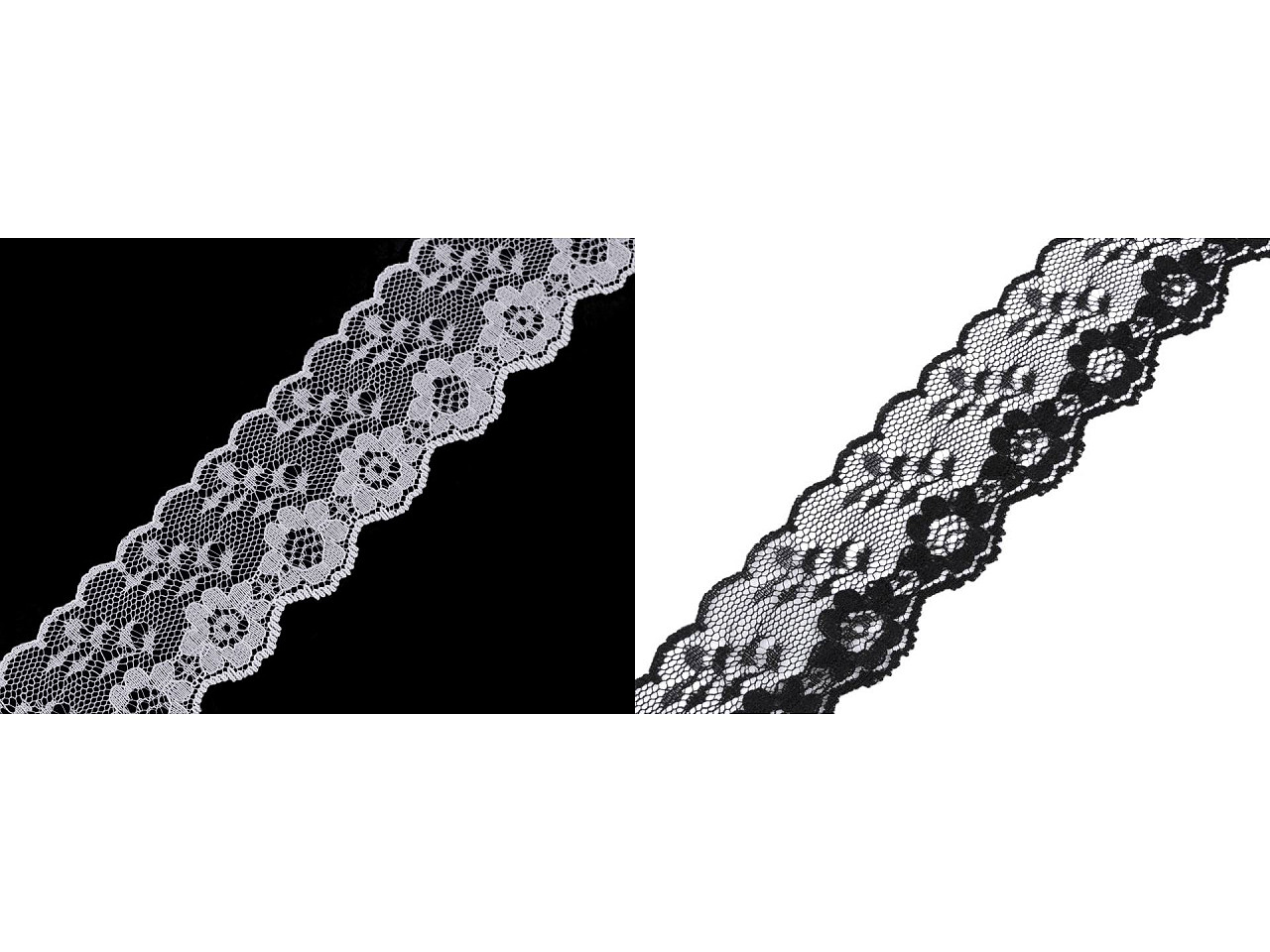 Dantelă sintetică, lățime 36 mm - Verde pastel (1 Metru)