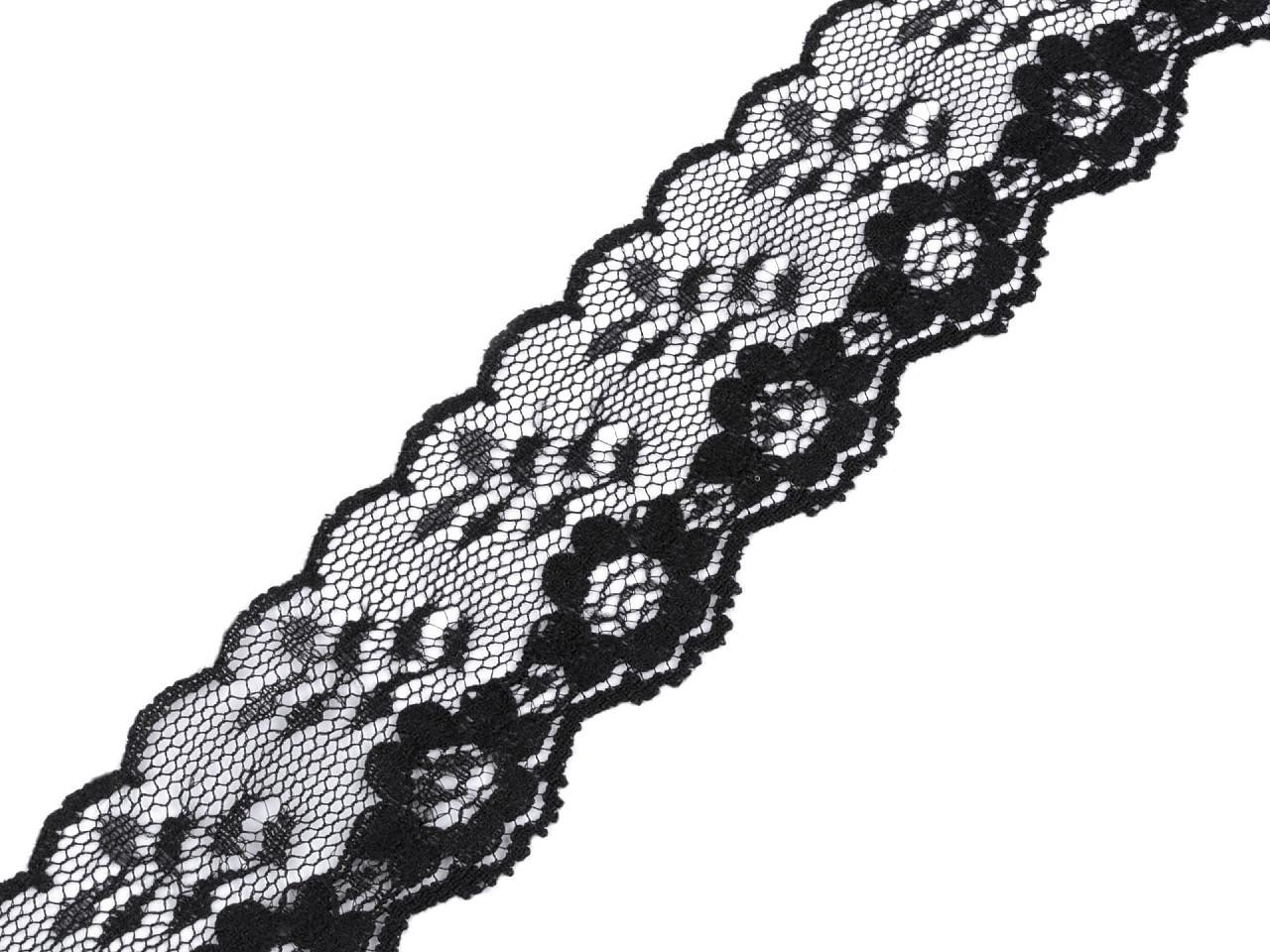 Dantelă sintetică, lățime 36 mm - Verde pastel (1 Metru)