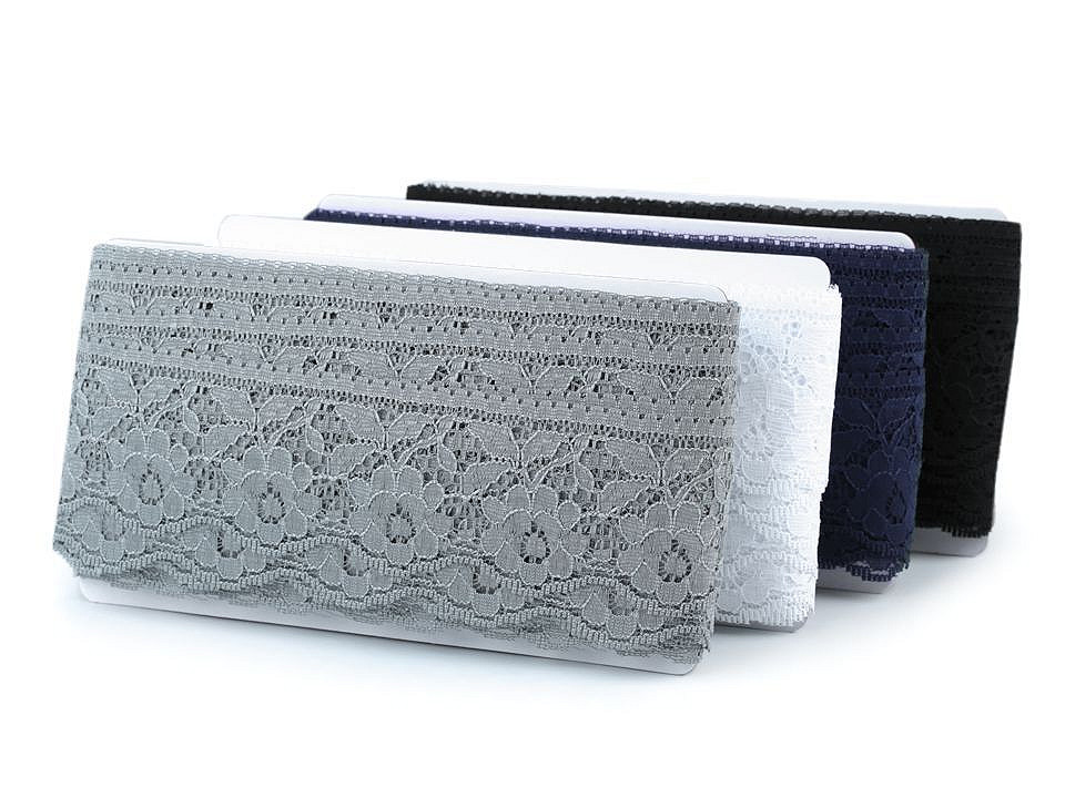 Dantelă sintetică, lățime 67 mm - Alb (1 Metru)