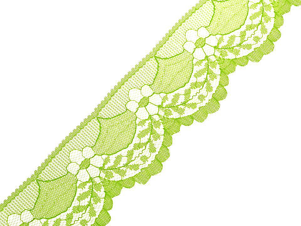 Dantelă sintetică, lățime 40 mm - Alb (270 Metri)