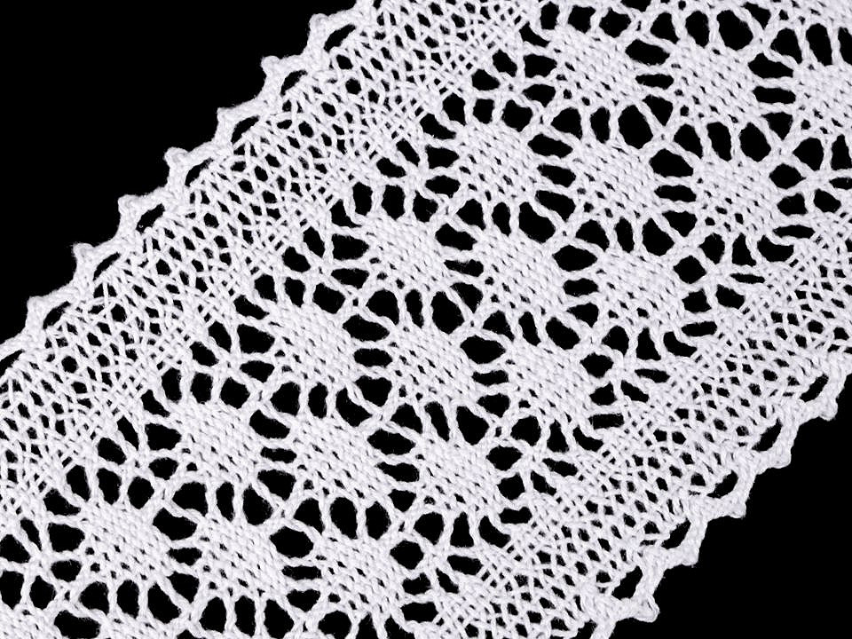 Dantelă bumbac croşetată, lățime 10 cm - Ecru închis (1 Metru)