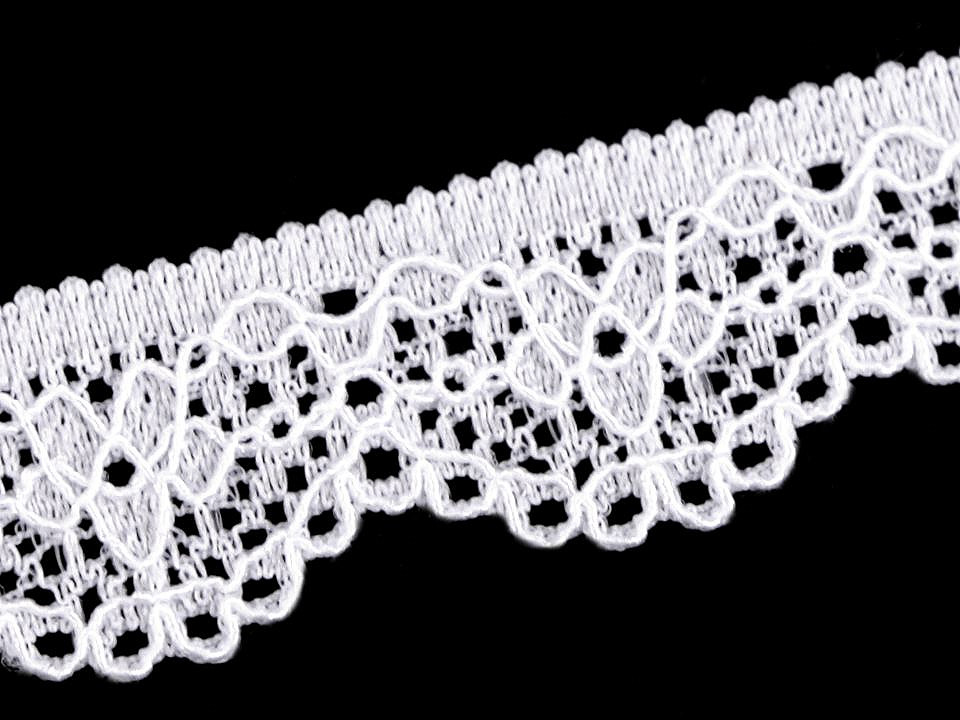 Dantelă elastică, lățime 16 mm - Negru (25 Metri)