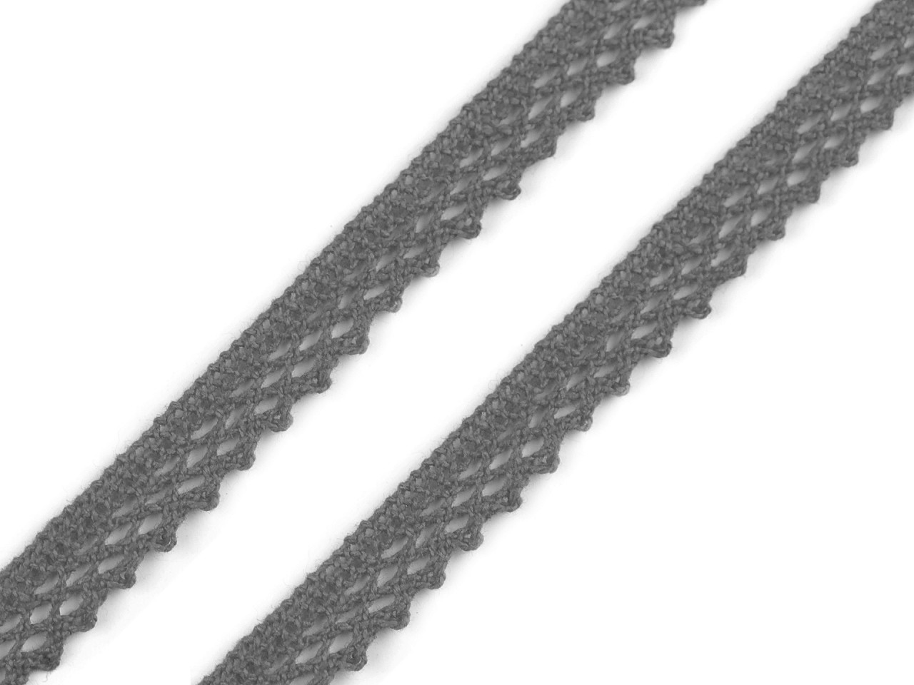 Dantelă bumbac croşetată, lățime 12 mm - Mov lavandă (5 Metri)