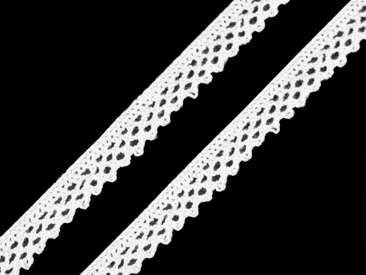 Dantelă bumbac croşetată, lățime 12 mm - Mov lavandă (5 Metri)