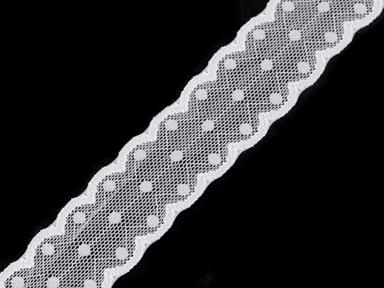 Dantela elastica 30 mm - Negru (1 Metru)