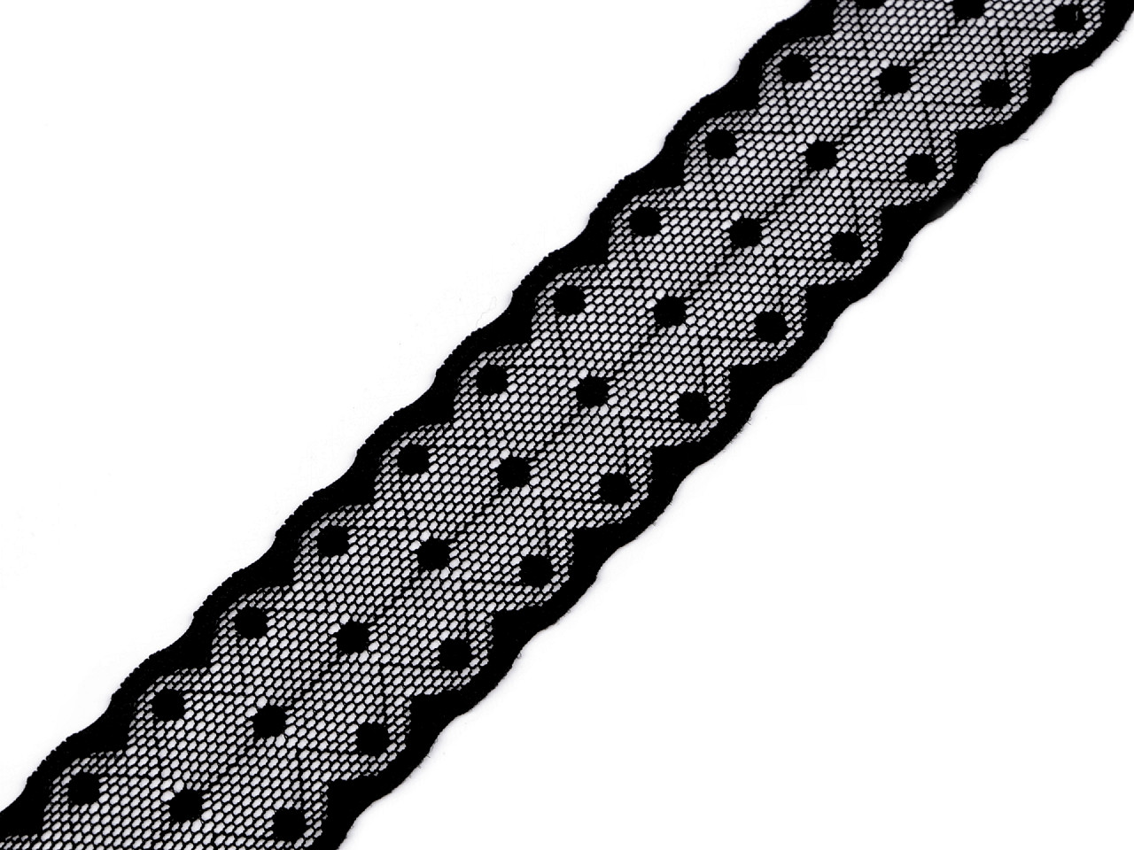 Dantela elastica 30 mm - Negru (1 Metru)