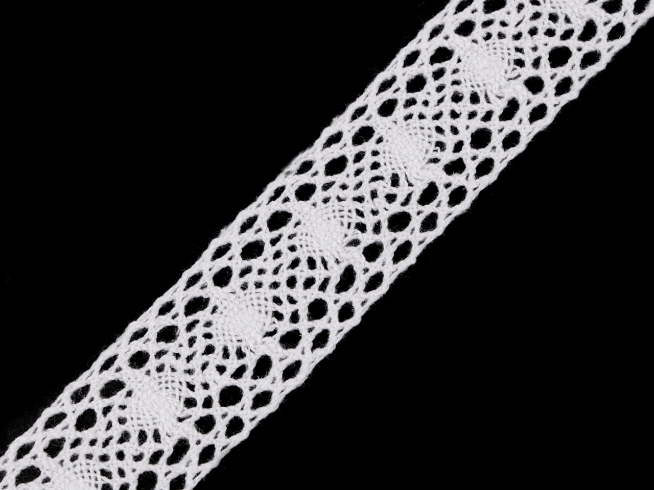 Dantela din bumbac, latime 30 mm - Alb (1 Metru)