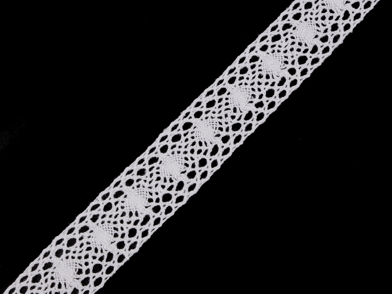 Dantela din bumbac, latime 30 mm - Alb (1 Metru)