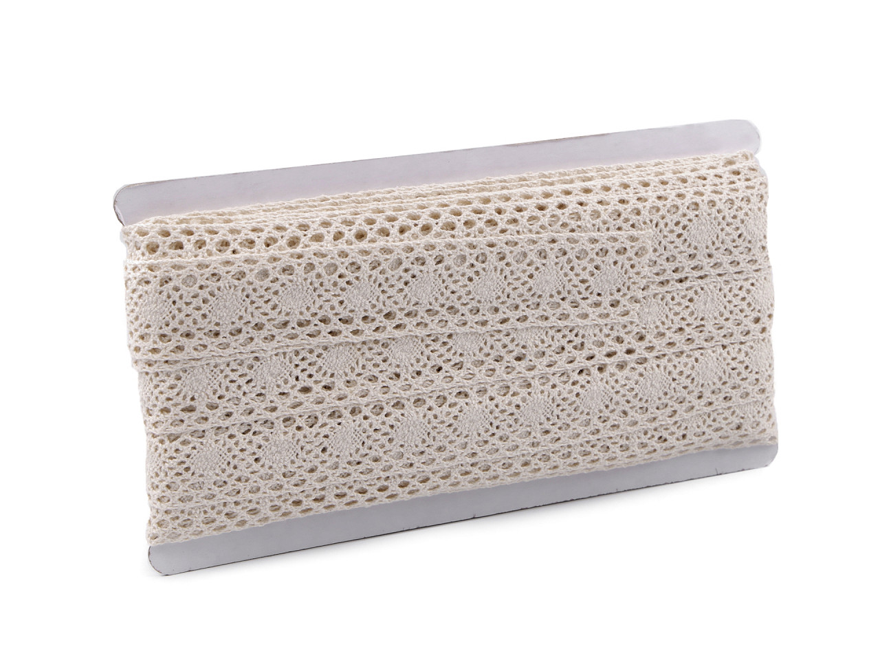 Dantela din bumbac, latime 30 mm - Alb (1 Metru)