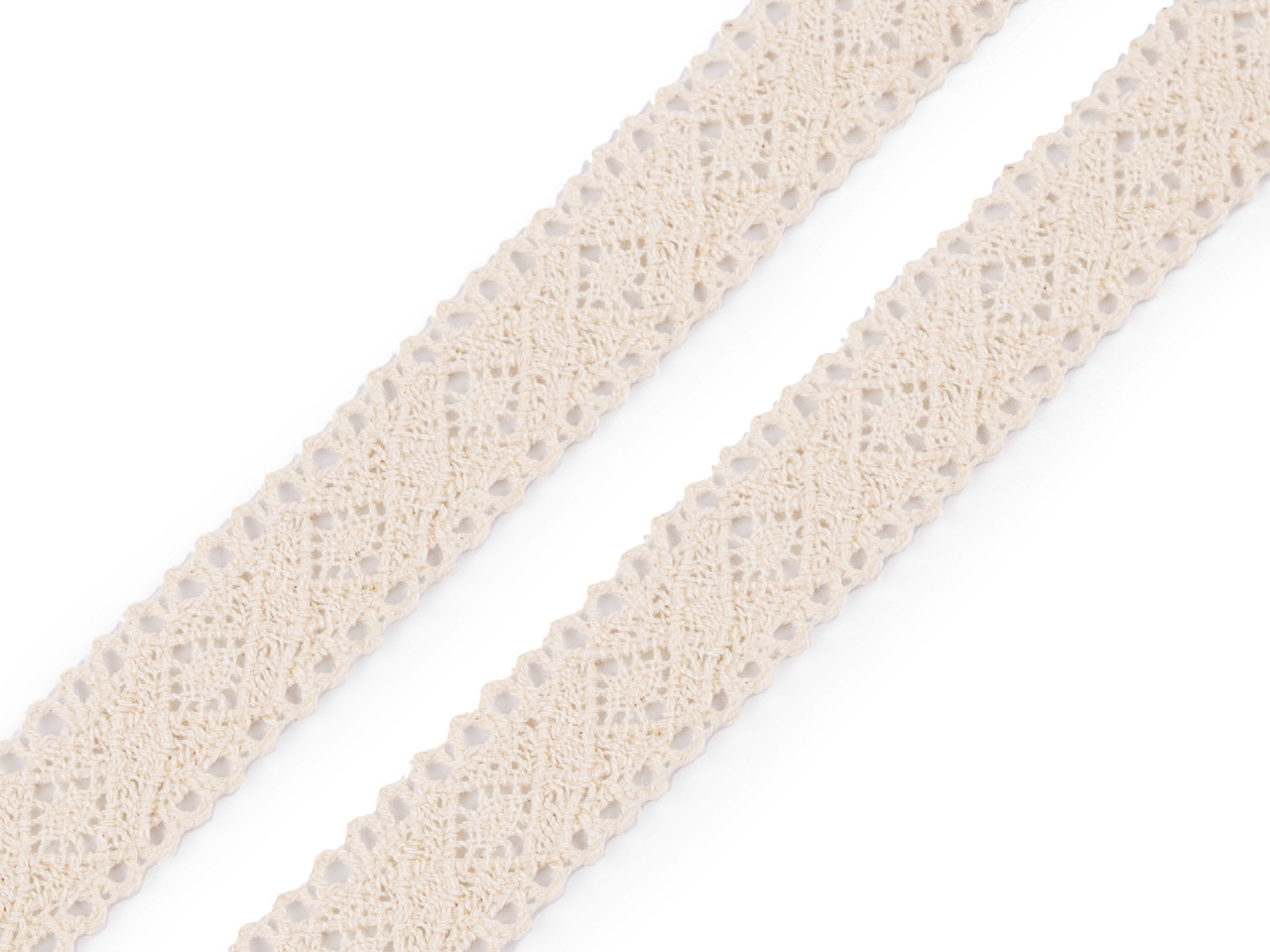 Dantelă / inserție croșetată 19 mm - Alb (1 Metru)