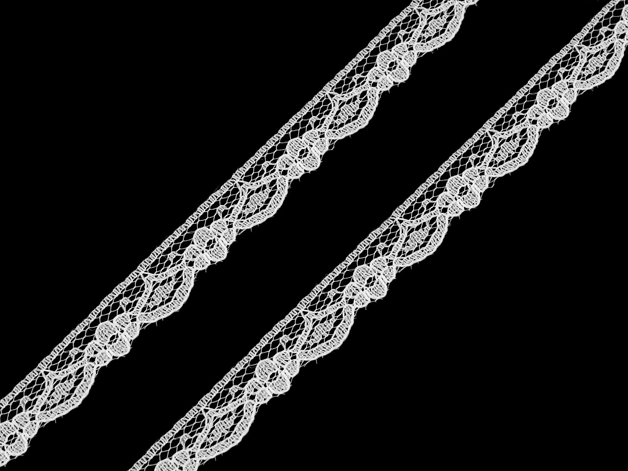Dantela din nailon latime 14 - Alb (1 Metru)