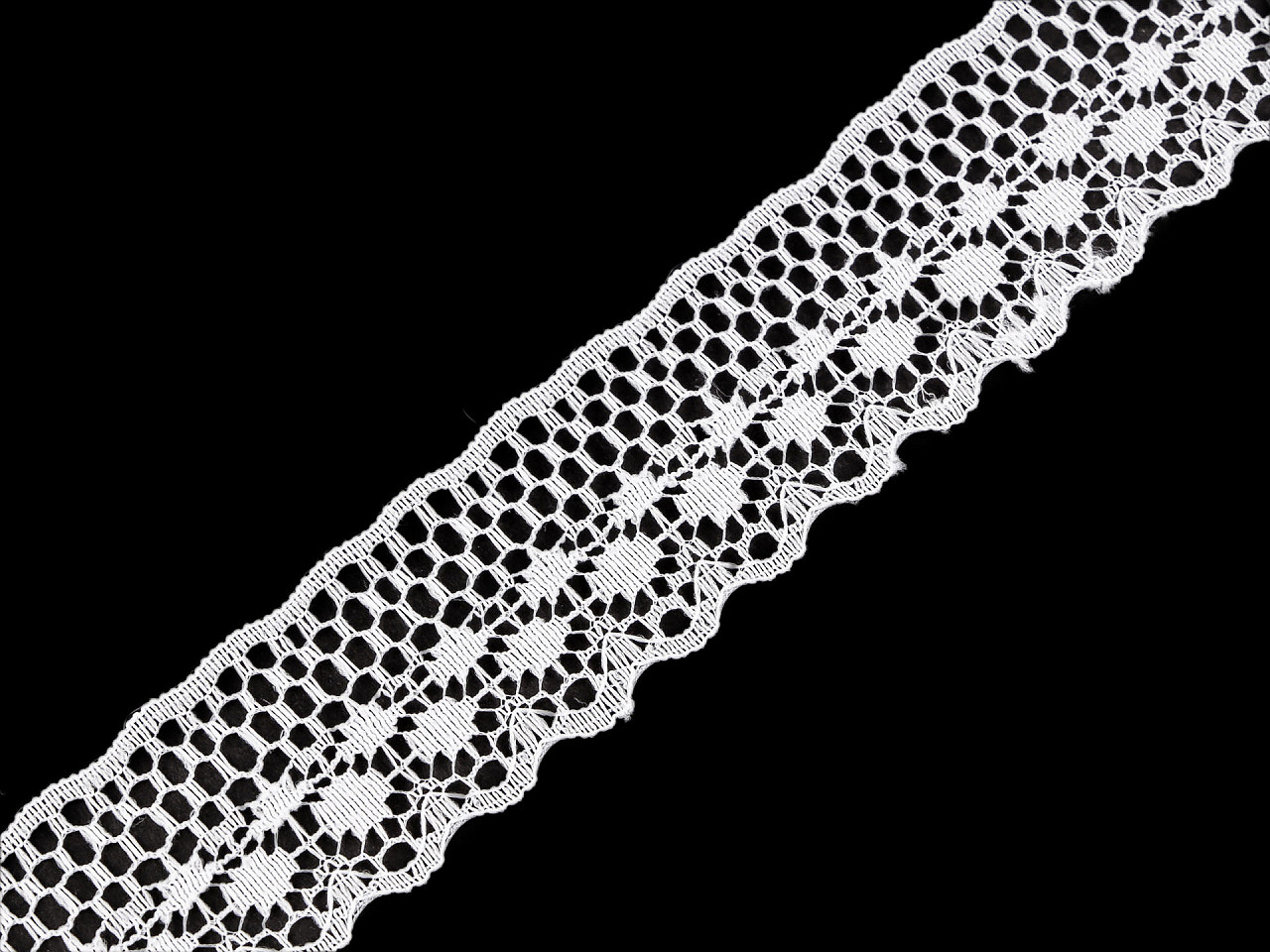 Dantela sintetica 32 mm - Alb (1 Metru)
