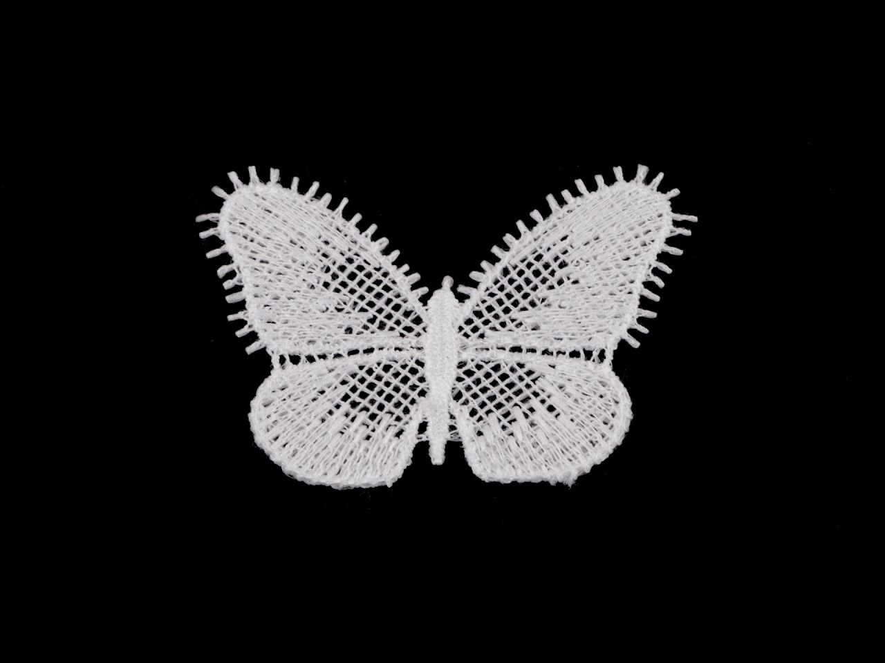 Aplicatie din dantela fluture - Off white (10 Bucăți)