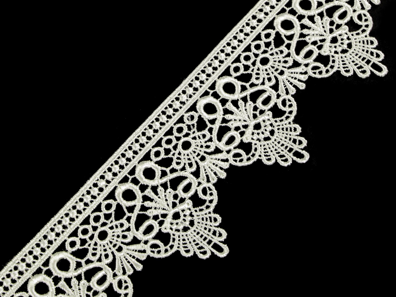 Dantelă guipure 65 mm - Crem deschis (1 Metru)