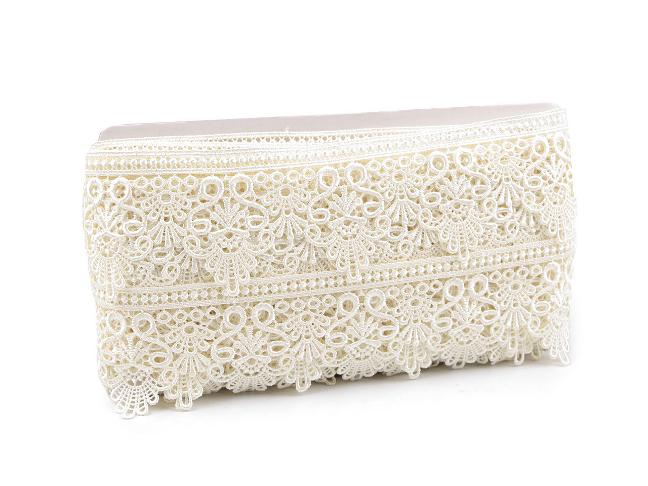 Dantelă guipure 65 mm - Crem deschis (1 Metru)