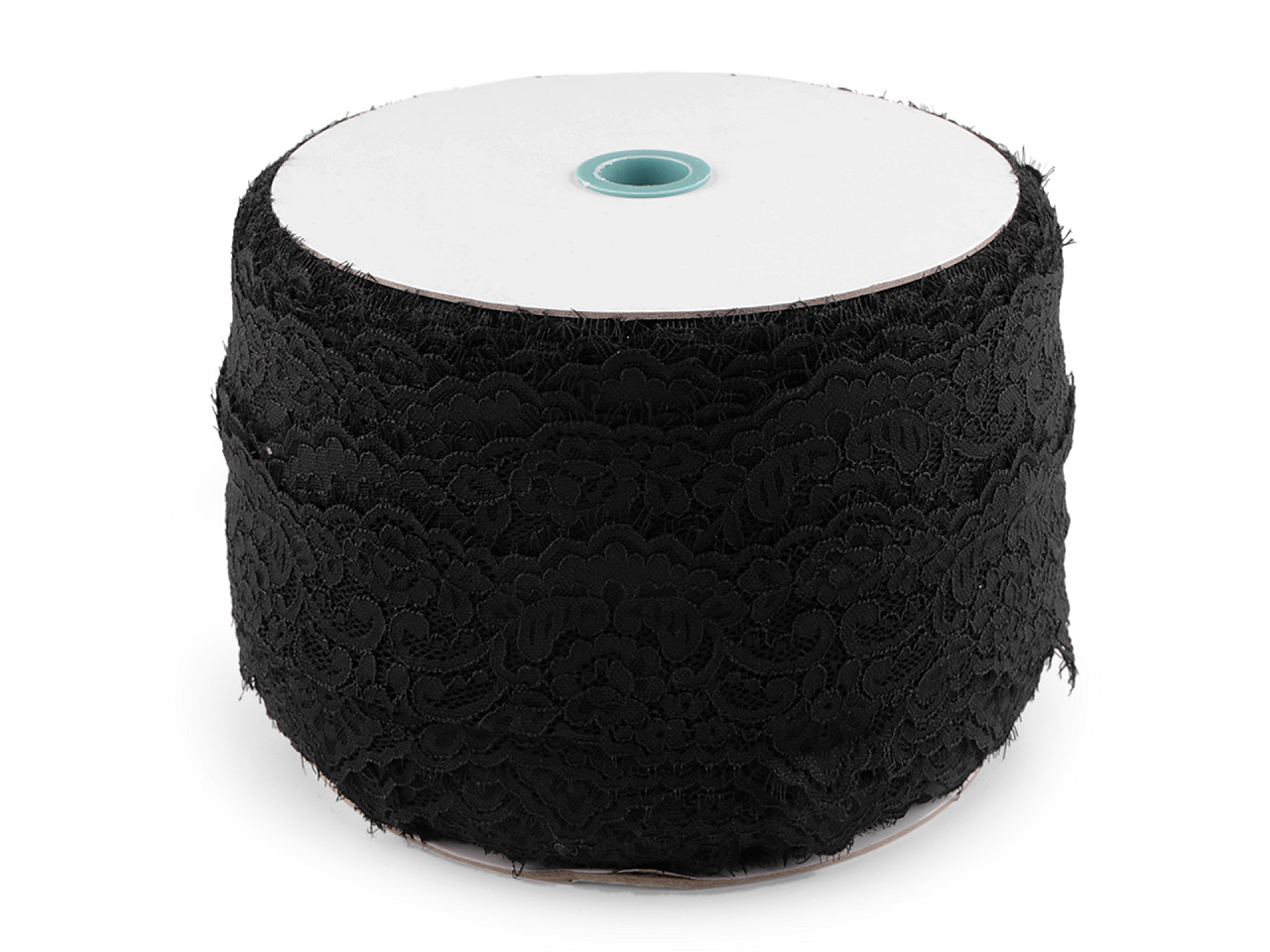 Dantela frantuzeasca elastica latime 90 mm - Negru (1 Metru)