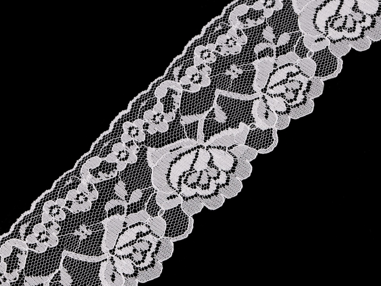 Dantela din nailon latime 70 mm - Alb (1 Metru)