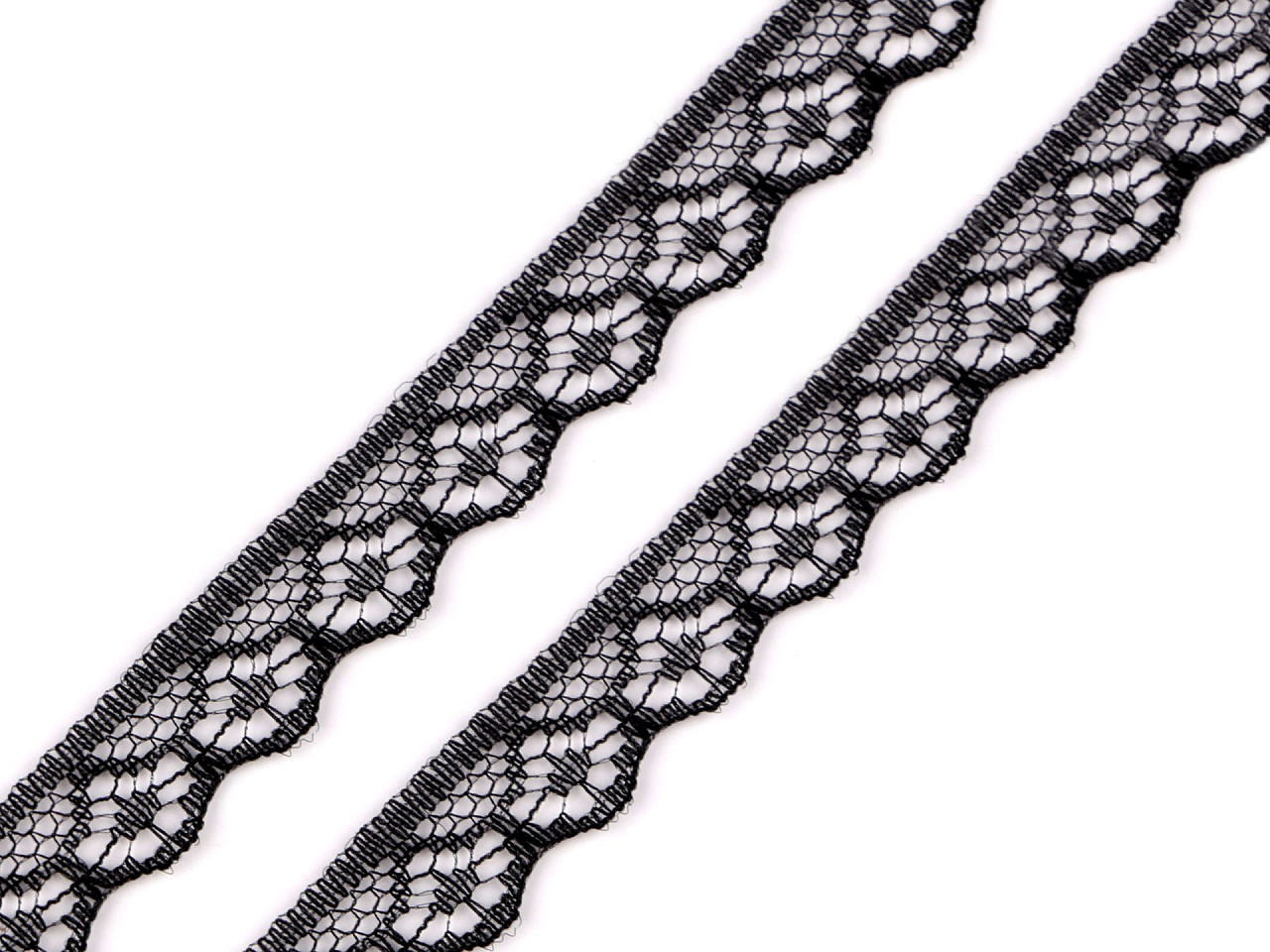 Dantela din nailon latime 14 mm - Negru (1 Metru)