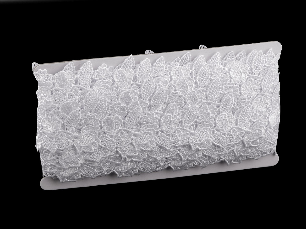 Dantelă guipure latime 45 mm - Alb zăpadă (1 Metru)